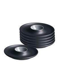 Ritzenhoff & Breker Eierbecher RITZENHOFF & BREKER "Eierteller Jasper &oslash; 12 cm 6er Set", schwarz, Keramik, Eierbecher, Eierbecher