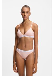 HUGO Underwear "aus Stretch-Baumwolle mit Logo-Unterbrustband" mit herausnehmbaren Polstern, geformte K&ouml;rbchen