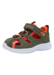 Sandale Kangaroos "KI-ROCK LITE EV", M&auml;dchen, Gr. 26, gr&uuml;n (olive, flame), Synthetik, Textil, Schuhe Sandale