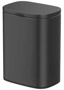 Kosmetikeimer Wenko "Sare", schwarz, B:21,5cm H:29,5cm T:19cm, Edelstahl, M&uuml;lleimer, Kosmetikeimer, zur Befestigung an der Wand, 5 Liter