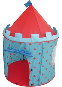 Spielzelt Roba "Ritterburg", blau (blau, rot), Spielzelte, KinderH:135cm &Oslash;:105cm, Spielzelt, inklusive Tasche, H:135cm &Oslash;:105cm
