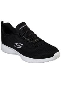 Slip-On Sneaker Skechers "DYNAMIGHT", Herren, Gr. 47,5, schwarz-wei&szlig; (schwarz, wei&szlig;), Textil, Schuhe Slip-On Sneaker, Slipper, Sneaker mit Memory Foam
