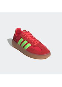 Sneaker adidas Sportswear "BARREDA DECODE", Damen, Gr. 42, rot (pure ruby, lime burst, semi lucid rot), Leder, Textil, Schuhe Sneaker, inspiriert vom Design des adidas handball spezial
