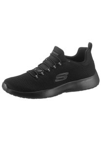 Slip-On Sneaker Skechers "DYNAMIGHT", Herren, Gr. 45, schwarz (schwarz uni), Textil, unifarben, Schuhe Slip-On Sneaker, Slipper, Sneaker mit Memory Foam