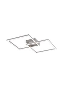 JUST LIGHT Deckenleuchte "Ls-MAXI", silber (edelstahlfarben), 2, H: 8,5cm, 1 Stk., Leuchten, RGB+tunable white, Infrarot inkl., Fernbedienung, Smarthome f&auml;hig, Deckenleuchte