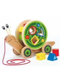 Nachziehtier HAPE "Schnecke", bunt, Nachziehspielzeug, BabyB:30cm H:19cm T:11cm, Holz, Nachziehtier, Schnurl&auml;nge 60 cm, B:30cm H:19cm T:11cm
