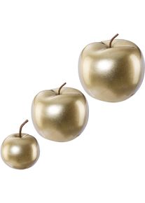 Dekokugel CREATIV HOME "Weihnachtsdeko", gold (goldfarben), Keramik, Dekofiguren, Dekokugel, Apfel aus Keramik