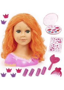Frisier- & Schminkkopf BAYER "Charlene Super Model, orange", orange, Frisierk&ouml;pfe, KinderH:27cm, Kunststoff, Frisier- & Schminkkopf, H:27cm