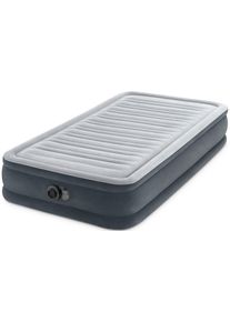 Luftbett Intex "DuraBeam ComfortPlushMidRise mit 220V Pumpe" Gr. 99, grau (anthrazit), Luftbetten, B/H/L: 99cm x 33cm x 191cm, Kunstfaser, PVC, Luftbett, B:99cm H:33cm L:191cm