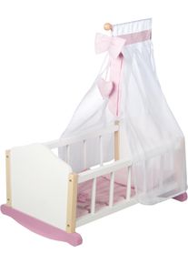 Puppenwiege Roba "Wiege Scarlett", wei&szlig;, Puppenm&ouml;bel, KinderB:35cm H:68cm T:52cm, Holz, Puppenwiege, B:35cm H:68cm T:52cm