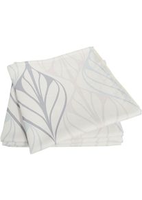 Stoffserviette Adam "Wave", beige (natur, hellgrau, beige), B:30cm L:30cm, Obermaterial: 73% Leinen, 27% Baumwolle, Servietten, Stoffserviette, aus Bio-Baumwolle,Made in Germany