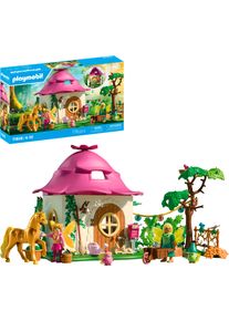 Konstruktions-Spielset Playmobil "Gem&uuml;tliches Feenzuhause mit Goldeinhorn und Stall (71838)", bunt, Spielbausteine, Kinder, Kunststoff, Konstruktions-Spielset, Princess Magic; Made in Germany