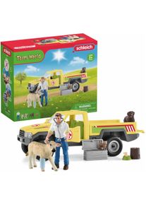Spielfigur Schleich "FARM WORLD, Tierarztbesuch auf dem Bauernhof (42503)", bunt, Spielfiguren, Kinder, Kunststoff, Spielfigur