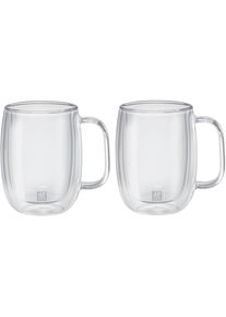 Gl&auml;ser-Set Zwilling "Sorrento Plus", transparent, B:9,1cm H:11,5cm, Borosilikatglas, Trinkgef&auml;&szlig;e, Gl&auml;ser-Set, Doppelwandig, Borosilikatglas, 2-tlg., je 350 ml