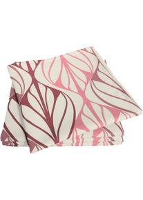 Stoffserviette Adam "Wave", bunt (natur, dunkelrot, rosa), B:30cm L:30cm, Obermaterial: 73% Leinen, 27% Baumwolle, Servietten, Stoffserviette, aus Bio-Baumwolle,Made in Germany