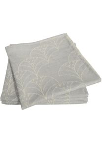 Stoffserviette Adam "Argentinian Criolla Light" Gr. 1, grau (hellgrau), B:30cm L:30cm, Obermaterial: 100% Baumwolle, Servietten, Stoffserviette