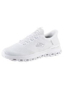Slip-On Sneaker Skechers "GLIDE-STEP", Herren, Gr. 39, wei&szlig;, Mesh, Schuhe Slip-On Sneaker, Schlupfschuh, Freizeitschuh, Trainingsschuh mit praktischem Gummizug