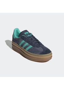Sneaker adidas originals "GAZELLE BOLD", Damen, Gr. 42, shadow navy, acid mint, legend ink, Leder, Synthetik, Schuhe Sneaker