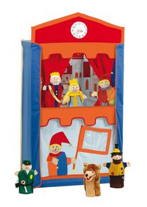 Kasperletheater Roba, bunt, Puppentheater, Kinder, Baumwolle, Massivholz, Polyester, Kasperletheater, inkl. Handpuppen