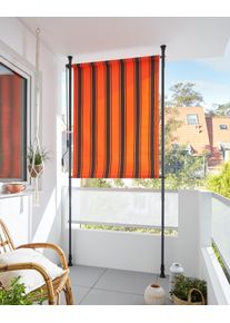 Senkrechtmarkise Konifera "Marbella Vista", orange (orange, braun), B:120cm H:225cm, Polyacryl, Markisen, Senkrechtmarkise, BxH: 120x225 cm, mit Teleskop-Funktion