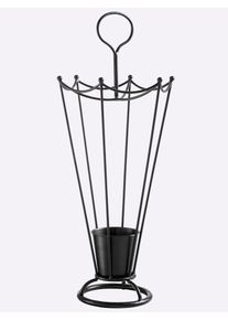 Schirmst&auml;nder HEINE HOME, schwarz, B:33,5cm H:79cm T:33,5cm, Metall, Regenschirmst&auml;nder, Schirmst&auml;nder