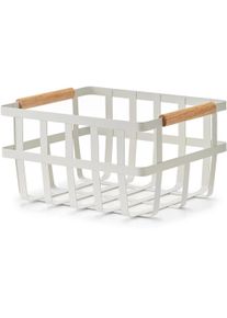 Organizer zeller PRESENT, braun (wei&szlig;, holzfarben), B:25cm H:17cm T:31,5cm, Bambus, Metall, Aufbewahrungsboxen, Organizer, Aufbewahrungskorb im nordischen Stil