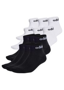Kurzsocken adidas originals "Socken Linear Cushioned Ankle 12er Pack", Damen, Gr. 40-42, bunt (2xschwarz, 2xwei&szlig;), Obermaterial: 71% Baumwolle CO. 26% Polyester PES. 2% Elasthan EL. 1% Nylon NY., Socken Kurzsocken