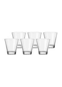 Glas Leonardo "Trinkgl&auml;ser Ciao 215 ml 6er Set transparent", bunt (transparent), Glas, Trinkgef&auml;&szlig;e, Glas