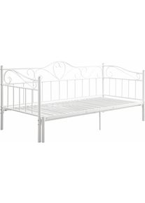 Metallbett Home Affaire "Sina", wei&szlig;, Betten, Metallbett, mit geschwungenem Kopf- und Fu&szlig;teil, ausziehbar auf 180/200 cm
