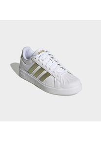 Sneaker adidas Sportswear "STREETTALK", Damen, Gr. 43, cloud wei&szlig;, gold metallic, ftwr wei&szlig;, Synthetik, Schuhe Sneaker, inspiriert vom Design des adidas Superstar