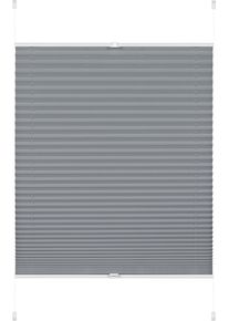 Plissee Gardinia "EASYFIX Greta" Gr. 5, blau (rauchblau), B:90cm H:130cm, Obermaterial: 100% Polyester, Plissees, Plissee, inkl. dezenter Abdeckleiste (Staubschutz)
