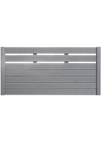 Holzzaun Bm Massivholz, grau, H:90cm, Holzwerkstoff, Zaunelemente, Holzzaun, Fichte grau lasiert, LxH: 180x90 cm
