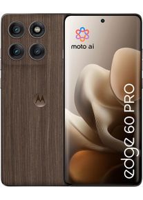 Motorola Smartphone "Edge 60 Pro", Energieeffizienz: A, braun (walnut), 512 GB, Mobiltelefone, Smartphone