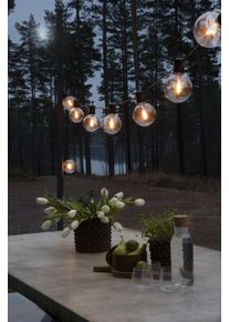 Konstsmide LED-Lichterkette, Energieeffizienz: F, schwarz, Dioden 10 Stk. Flammen 10 Stk., Gesamtl&auml;nge 20m, Lichterketten, LED globe Biergartenkette System Basis-Set, retro Design, LED-Lichterkette, Topseller