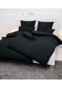 Kissenbezug Janine "PIANO 0125 31 80x80", schwarz, B:15cm L:40cm, Mako-Soft-Seersucker, Seersucker, Kissenbez&uuml;ge, Kissenbezug, mit Rei&szlig;verschluss