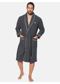 Hausanzug Jan Vanderstorm "Bademantel ROLFGARD", Herren, Gr. L, grau (dunkelgrau), Obermaterial: 100% Baumwolle CO., Homewear-Sets Hausanzug
