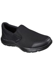 Slip-On Sneaker Skechers "FLEX ADVANTAGE 4.0", Herren, Gr. 46, schwarz, Synthetik, Textil, Schuhe Slip-On Sneaker, Slipper, Schhlupfschuh, Komfortschuh mit Air Cooled Memory Foam, Topseller