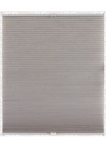 Wabenplissee Kutti "Jenny" Gr. 5, grau (hellgrau, wei&szlig;), B:60cm H:140cm, Obermaterial: 100% Polyester, Plissees, Wabenplissee, Lichtschutz Klemmfix