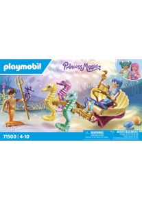 Konstruktions-Spielset Playmobil "Meeresbewohner mit Seepferdchenkutsche (71500)", bunt, Spielbausteine, Kinder, Kunststoff, Konstruktions-Spielset, Playmobil Princess Magic; Made in Europe