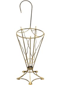 Schirmst&auml;nder, gold (goldfarben), B:33cm H:91cm T:33cm, Metall, HOFMANN LIVING AND MORE, Regenschirmst&auml;nder, Schirmst&auml;nder