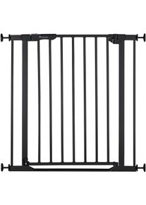 T&uuml;rschutzgitter hauck "Clear Step Autoclose 2, Black", Baby, Gr. B/H/T: 75cm x 77cm x 1,5cm, schwarz, Kunststoff, Stahl, Schutzgitter T&uuml;rschutzgitter, auch als Treppenschutzgitter verwendbar; 75-80, flacher Durchgang