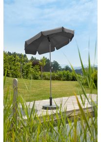 Sonnenschirm Schneider Schirme "Locarno", grau (anthrazit), Obermaterial: 100% Polyester, Standschirme, Sonnenschirm, abknickbar, ohne Schirmst&auml;nder