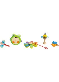 Spielzeug-Musikinstrument HAPE "Rhythmus-Kit Natur", bunt, Spielzeug-Musikinstrumente, Kinder, Holz, Kunststoff, Metall, Spielzeug-Musikinstrument