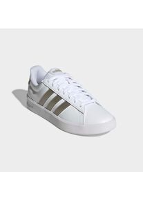 Sneaker adidas Sportswear "GRAND COURT 3.0", Damen, Gr. 43, wei&szlig; (cloud wei&szlig;, cyber metallic, ftwr wei&szlig;), Synthetik, Textil, Schuhe Sneaker