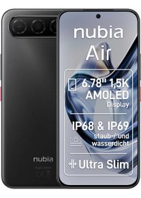 NUBIA Smartphone "Air 256GB", Energieeffizienz: B, schwarz (titanium schwarz), 256 GB, Mobiltelefone, Smartphone