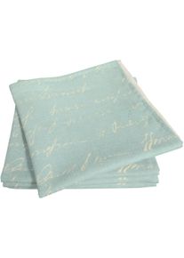 Stoffserviette Adam "Scribble", blau (natur, hellblau), B:30cm L:30cm, Obermaterial: 73% Leinen, 27% Baumwolle, Servietten, Stoffserviette, aus Bio-Baumwolle,Made in Germany