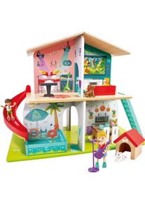 Puppenhaus HAPE "Interaktives Puppenhaus", bunt, Puppenh&auml;user, KinderB:60cm H:47cm T:30cm, Holz, Kunststoff, Polyester, Puppenhaus, B:60cm H:47cm T:30cm