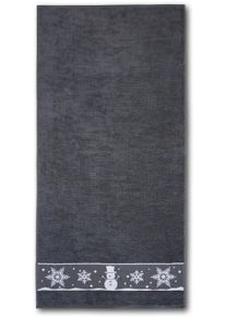 Handtuch Dyckhoff "Schneemann", grau (graphit), B:50cm L:100cm, Frottier, Frottier, Handt&uuml;cher, Handtuch, Made in Germany