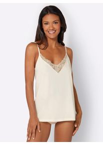 w&auml;schepur Achselhemd W&Auml;SCHEPUR, Damen, Gr. 48/50, 1 Stk., Normalgr&ouml;&szlig;en, beige (elfenbein), 50% Baumwolle, 50% Modal, V-Ausschnitt, Unterhemden Achselhemd