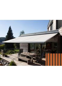 Kassettenmarkise Wismar "Classic S-Compact", orange (orange, braun), B:550cm, Polyacryl, Markisen, Kassettenmarkise, Breite: 550 cm, Ausfall: 200 cm